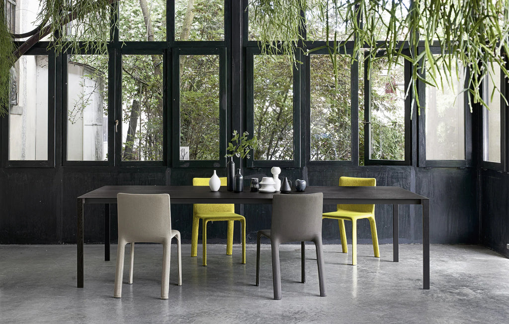 Tavolo da pranzo Kristalia Thin K 200 x 100 cm, piano in alluminio, disponibile anche allungabile