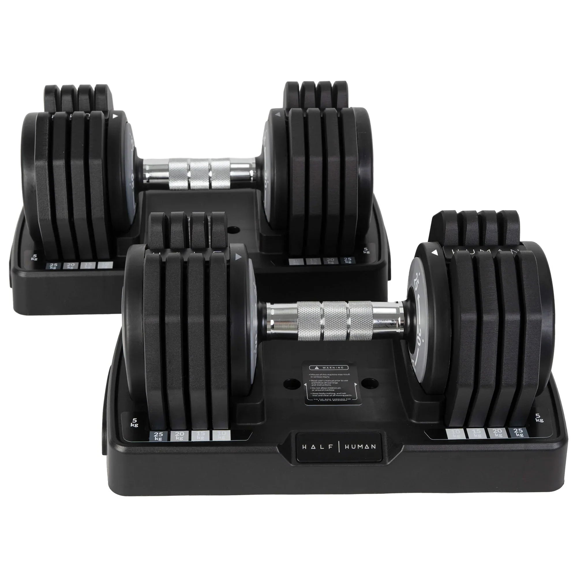 Half Human Set di Manubri Regolabili da 25 kg con Supporto per Manubri