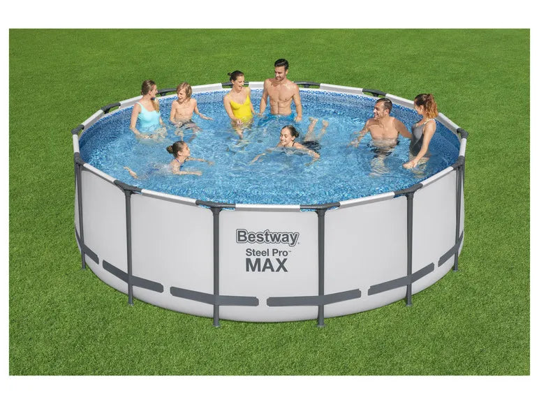 Piscina con telaio Steel Pro MAX™ Set completo con pompa filtro, Ø 427 x 122 cm
