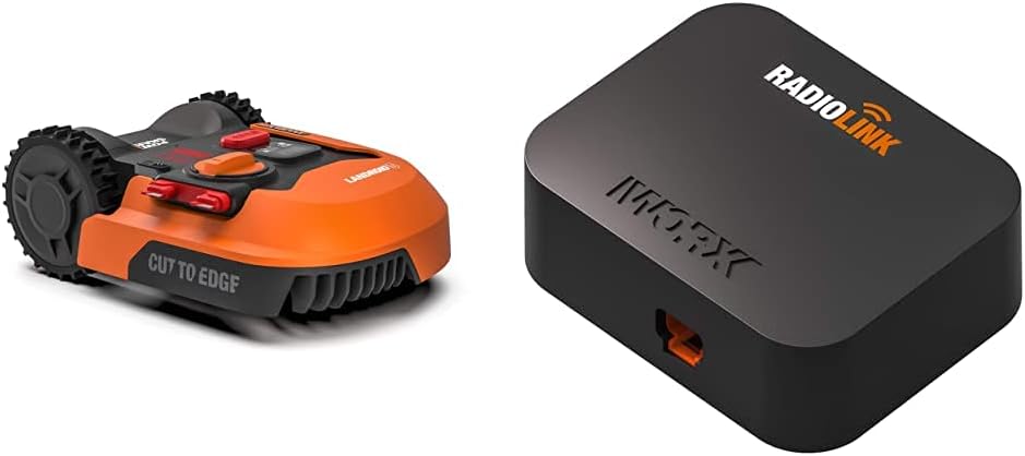 WORX Landroid M WR141E Robot tosaerba/Rasaerba a batteria per piccoli giardini fino a 500 mq/Rasaerba semovente per un taglio netto, Multicolore