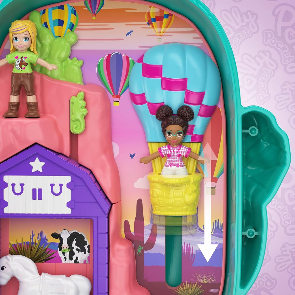 Polly Pocket GTN15 - Valigetta Caffetteria Riccio con Design Caffè e Animali, Mini Bambola Polly e HCG16 - Acquario Lontre, Tema Acquario con Micro Bambole Polly e Nicolas, 5 Sorprese e 12 Accessori
