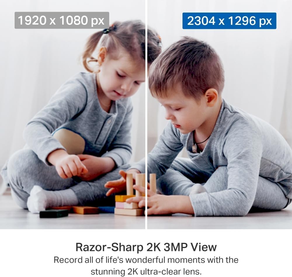 Tapo TP-Link C200P2 360° berwachungskamera für den Innenbereich, 1080P, Nachtsicht, Bewegungserkennung, Zwei-Wege-Audio, kompatibel mit Alexa&Google Assistant, für Babys/Haustiere, 2 stück C200