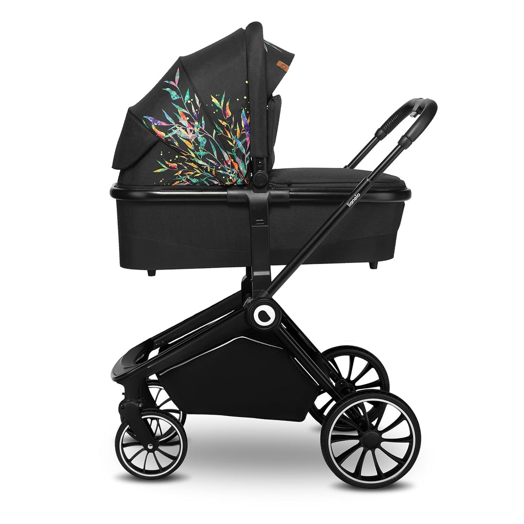 Passeggino LIONELO MIKA PLUS 3-in-1, da 0 a 48 mesi, fino a 22 kg, navicella fino a 9 kg, seggiolino auto fino a 13 kg, schienale regolabile, ammortizzazione, ruote a 360°, cappottina XXL
