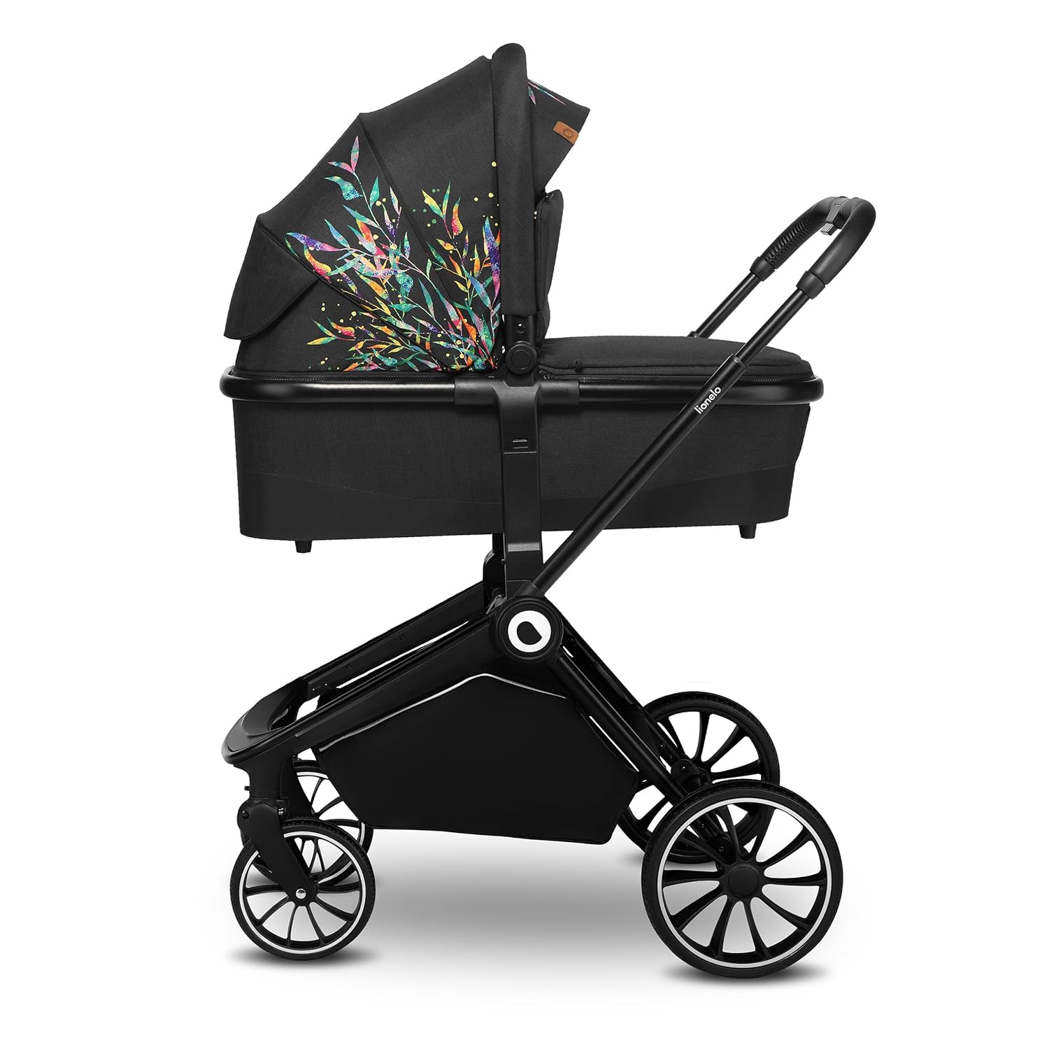Passeggino LIONELO MIKA PLUS 3-in-1, da 0 a 48 mesi, fino a 22 kg, navicella fino a 9 kg, seggiolino auto fino a 13 kg, schienale regolabile, ammortizzazione, ruote a 360°, cappottina XXL