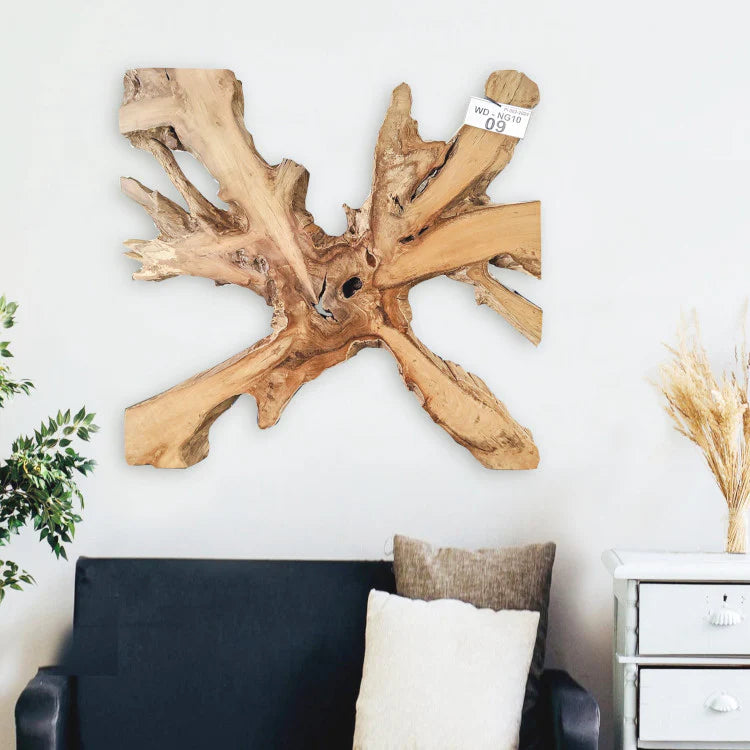 Wandbild NAGA 100cm x 100cm aus Teak Holz