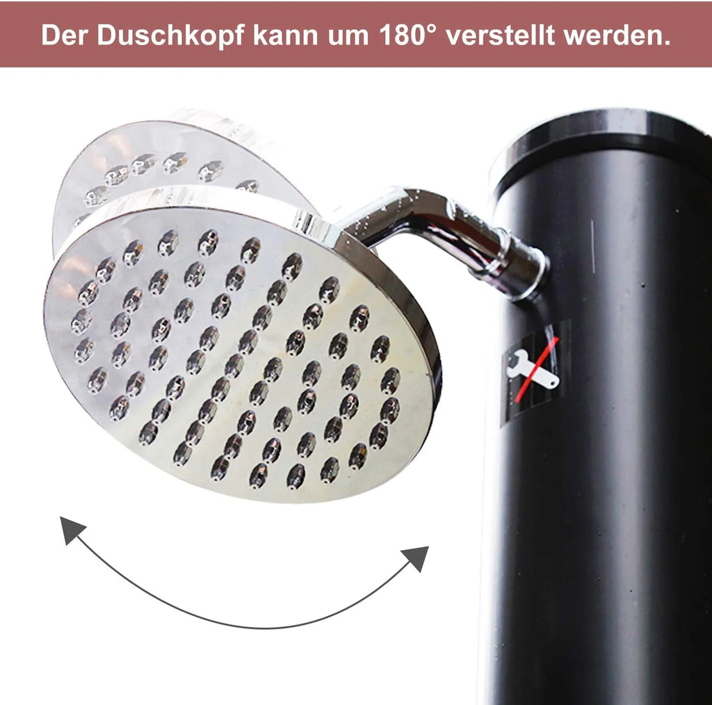 Sonnewelt Solardusche mit Duschkopf und Fudusche 20L