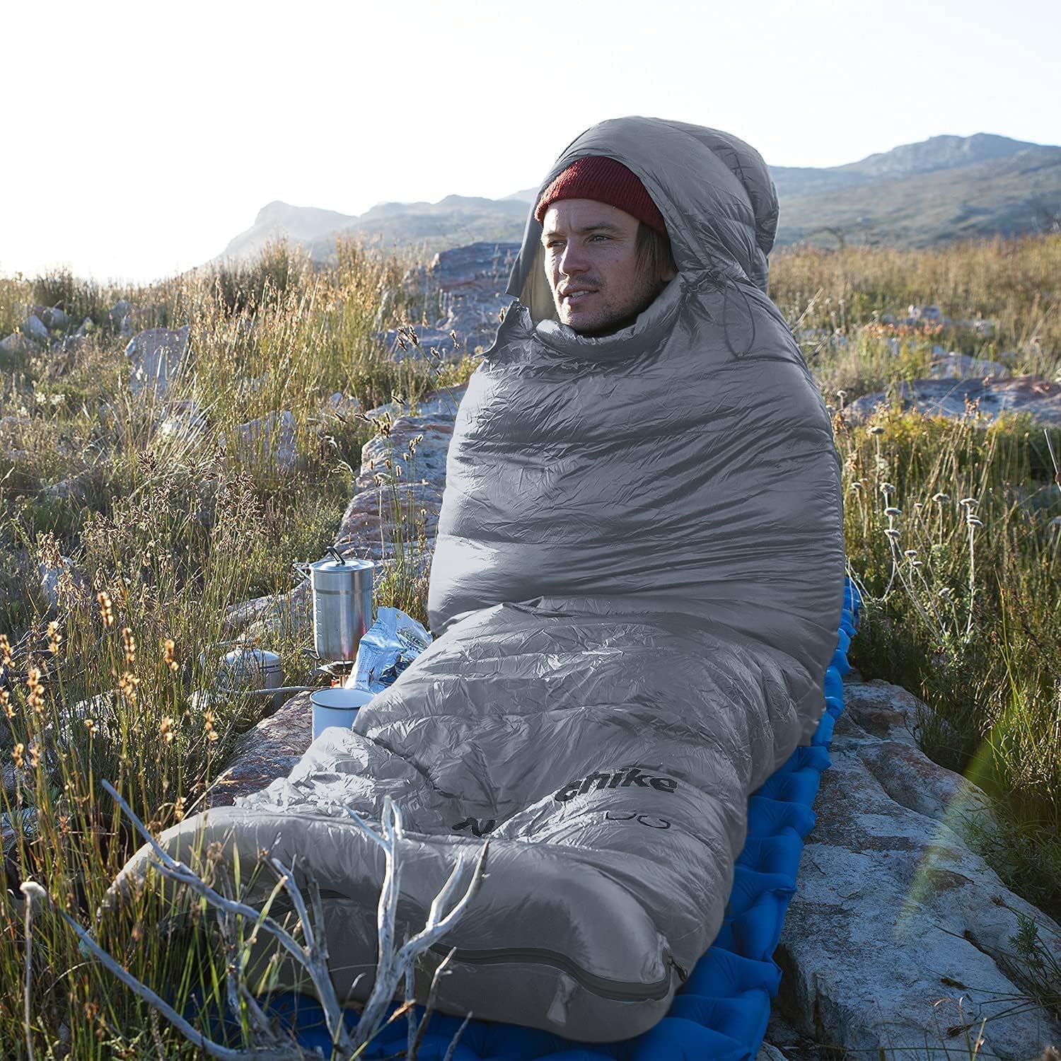 Naturehike CW700/CW400 Sacco a Pelo in Piuma, Ultraleggero, Portatile, Compatto, per Inverno, 4 Stagioni, per Adulti e Bambini, Campeggio, Escursionismo, Viaggi, con Sacco a Compressione