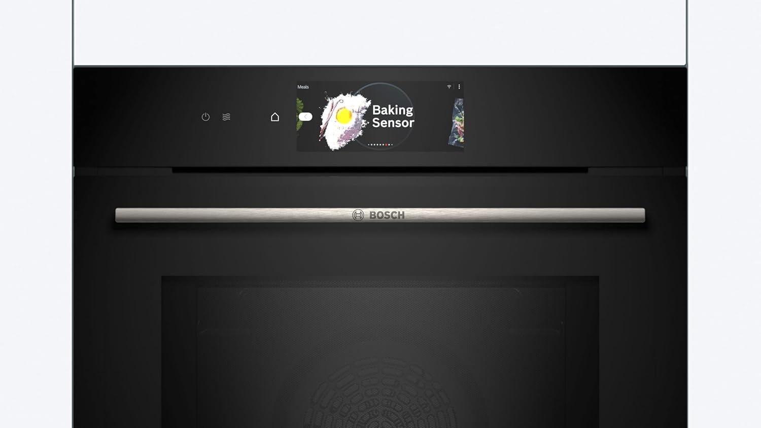 Bosch HMG7361B1, Serie 8 Forno da incasso intelligente con funzione microonde, 60 x 60 cm, Made in Germany, Nero, Air Fry, Anello di controllo digitale, Display touch, Programmi automatici, Supporto per la pulizia