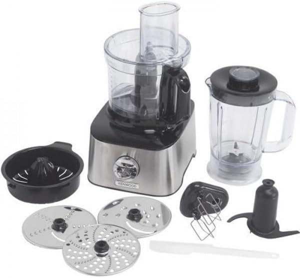 Kenwood MultiPro OneTouch FDM73.480SS – 2-in-1 Kompakt-Küchenmaschine & Mixer, 6 Zubehörteile, 6 Automatikprogramme, Variable Geschwindigkeit & Pulse-Funktion, Integrierte Waage, 1000 W, Silber