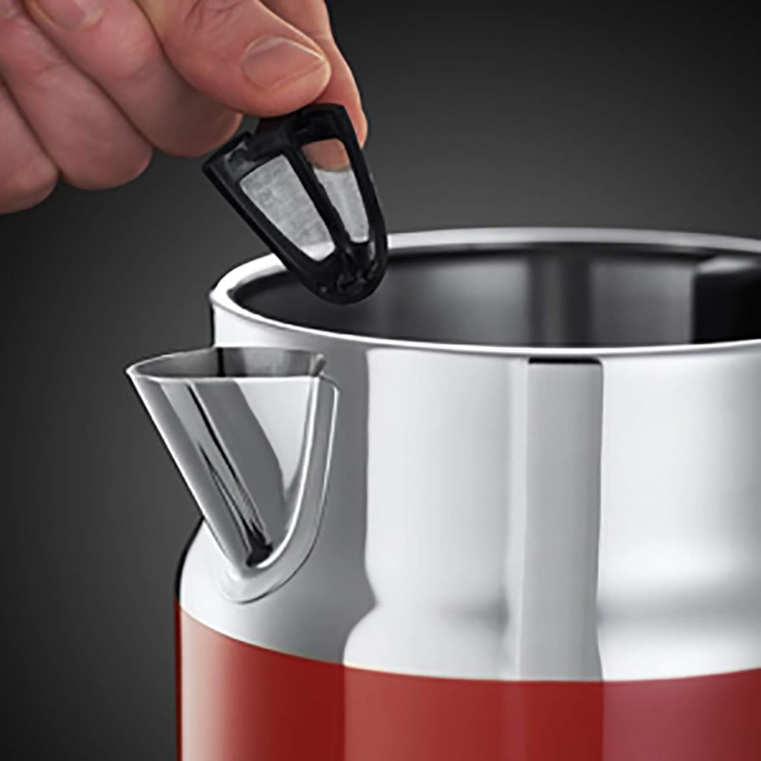 Russell Hobbs Tostapane [a 2 Fette] Retro Acciaio Inossidabile Rosso (Display Countdown in design retrò, incluso accessorio per panini, 6 livelli di doratura + funzione scongelamento e riscaldamento, 1300W) Vintage 21680-56