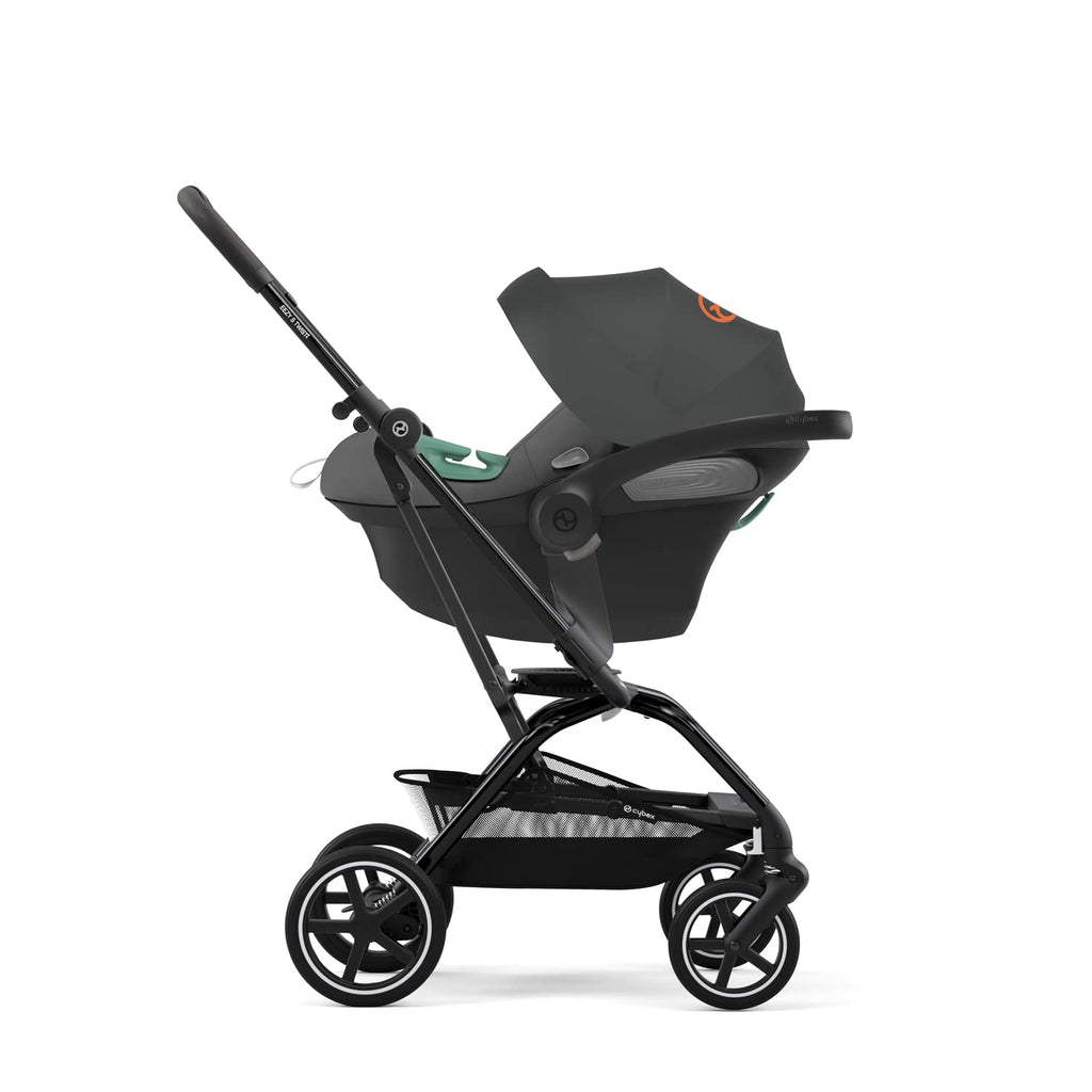 CYBEX Gold Babyschale Aton S2 i-Size, Ab Geburt bis ca. 24 Monate, Max. 13 kg, Inkl. Neugeboreneneinlage, SensorSafe kompatibel, Ocean Blue