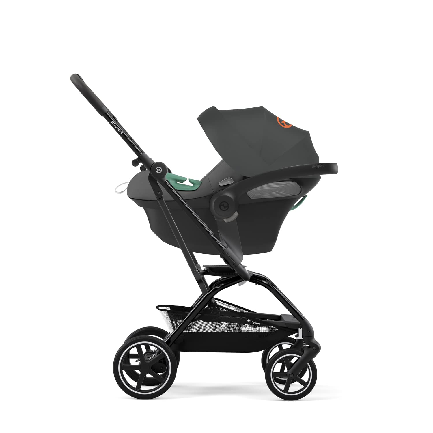 CYBEX Gold Babyschale Aton S2 i-Size, Ab Geburt bis ca. 24 Monate, Max. 13 kg, Inkl. Neugeboreneneinlage, SensorSafe kompatibel, Ocean Blue