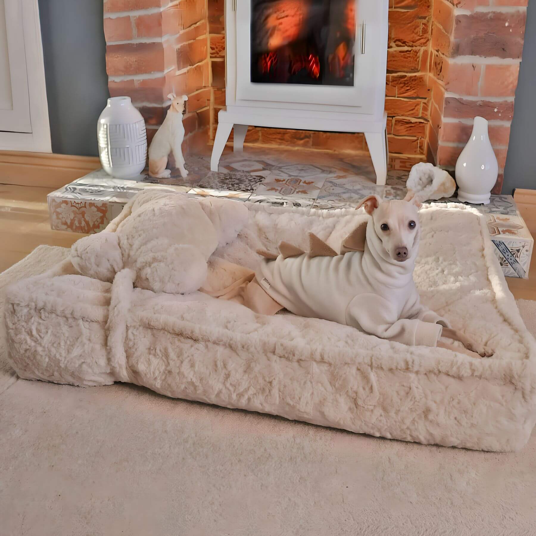 Dog Bed in Bone Shape – Soft Sleeping Nest for Comfort and Relaxation