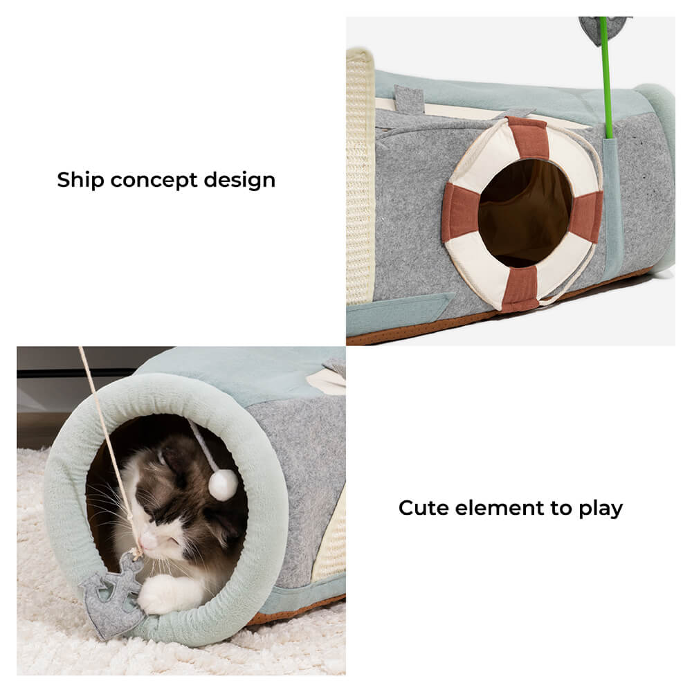 KatzenSpa-Tunnelbett – Platzsparendes Spiel- und Schlafparadies für Katzen