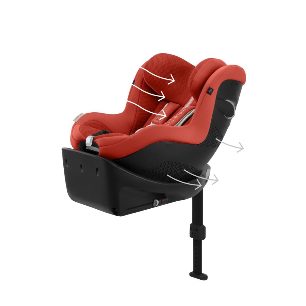 Seggiolino auto CYBEX Gold Sirona Gi i-Size Plus con base, Da 3 mesi a 4 anni circa (Dalla nascita con inserto per neonati), Max. 20 kg, 61-105 cm (Da 40 cm con inserto per neonati), Stormy Blue