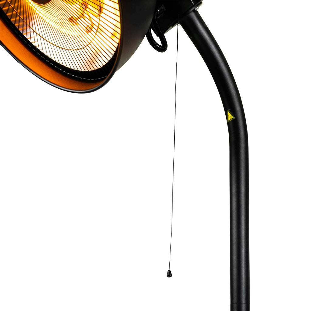 Fornorth Stufetta da Esterno a Piantana Deluxe 2000W, nero