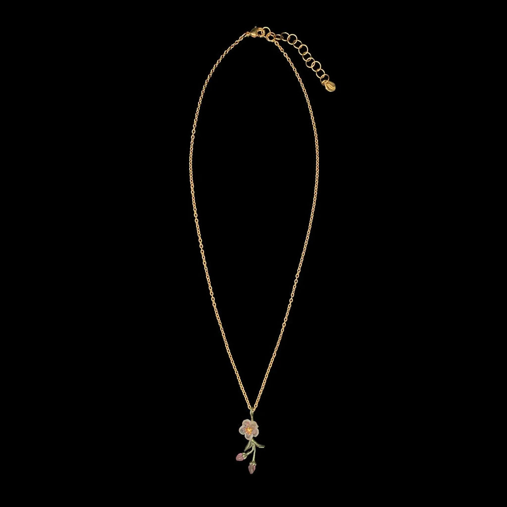 Pfirsichblüte Kette mit Anhnger - Zierliche Blumen