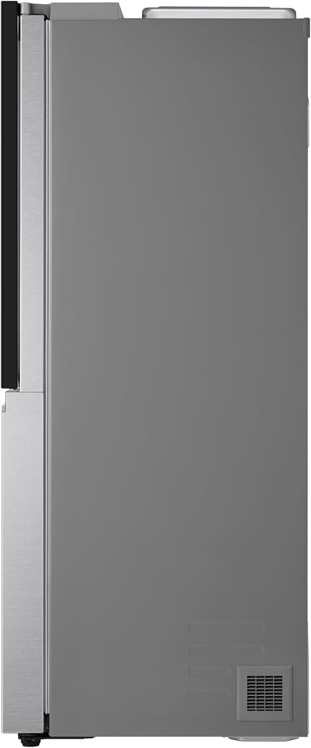 LG GSGV81PYLL Frigorifero Side by Side, Classe E, 635 L, Instaview, Frigorifero con congelatore, Dispenser ghiaccio, ghiaccio tritato, acqua, Total NoFrost, Smart Inverter Compressor, Wi-Fi