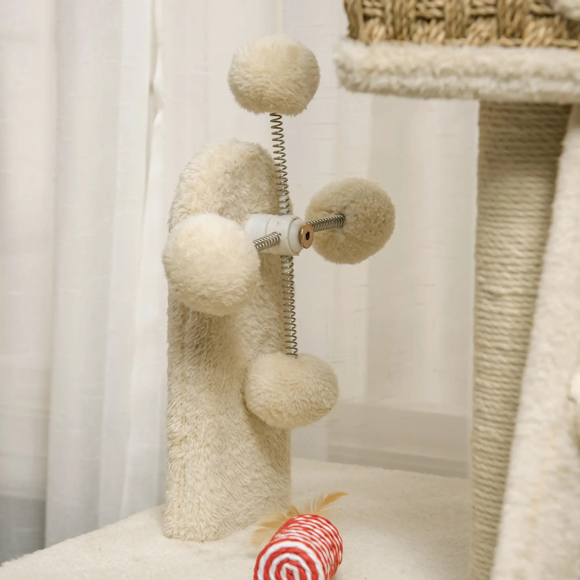 PawHut Tiragraffi Cuccia Gatto 2 in 1 con Pali in Sisal