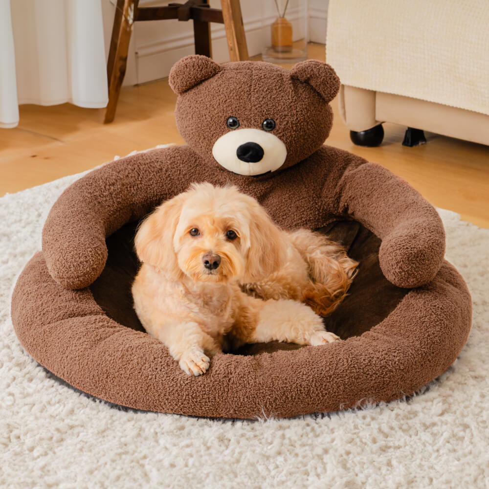 Sandy | Kuscheliges Hundebett in Teddyform