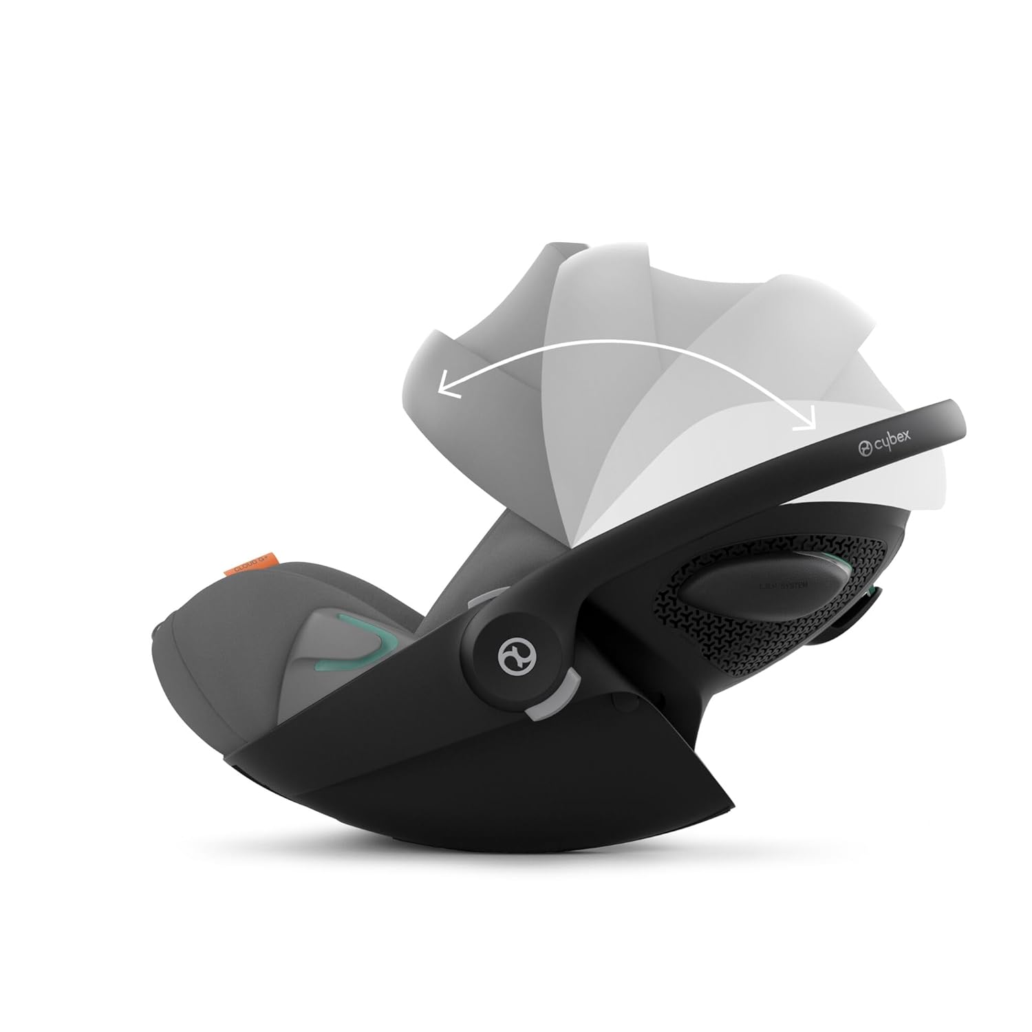 CYBEX Gold Seggiolino auto Cloud G i-Size Plus, Include riduttore per neonato, Dalla nascita fino a ca. 24 mesi, Per bambini da 40 cm a 87 cm, Max. 13 kg, Lava Grey