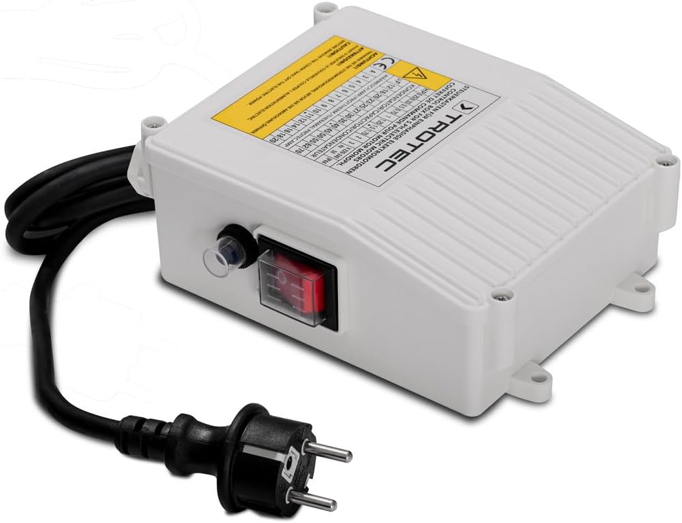 TROTEC Tiefbrunnenpumpe TDP 7501 E – Wasserpumpe mit Fördermenge 6000 l/h, 1100 W – Förderhöhe 90 m, ø 8,6 cm, IP68 für Pumpe, Edelstahlpumpe