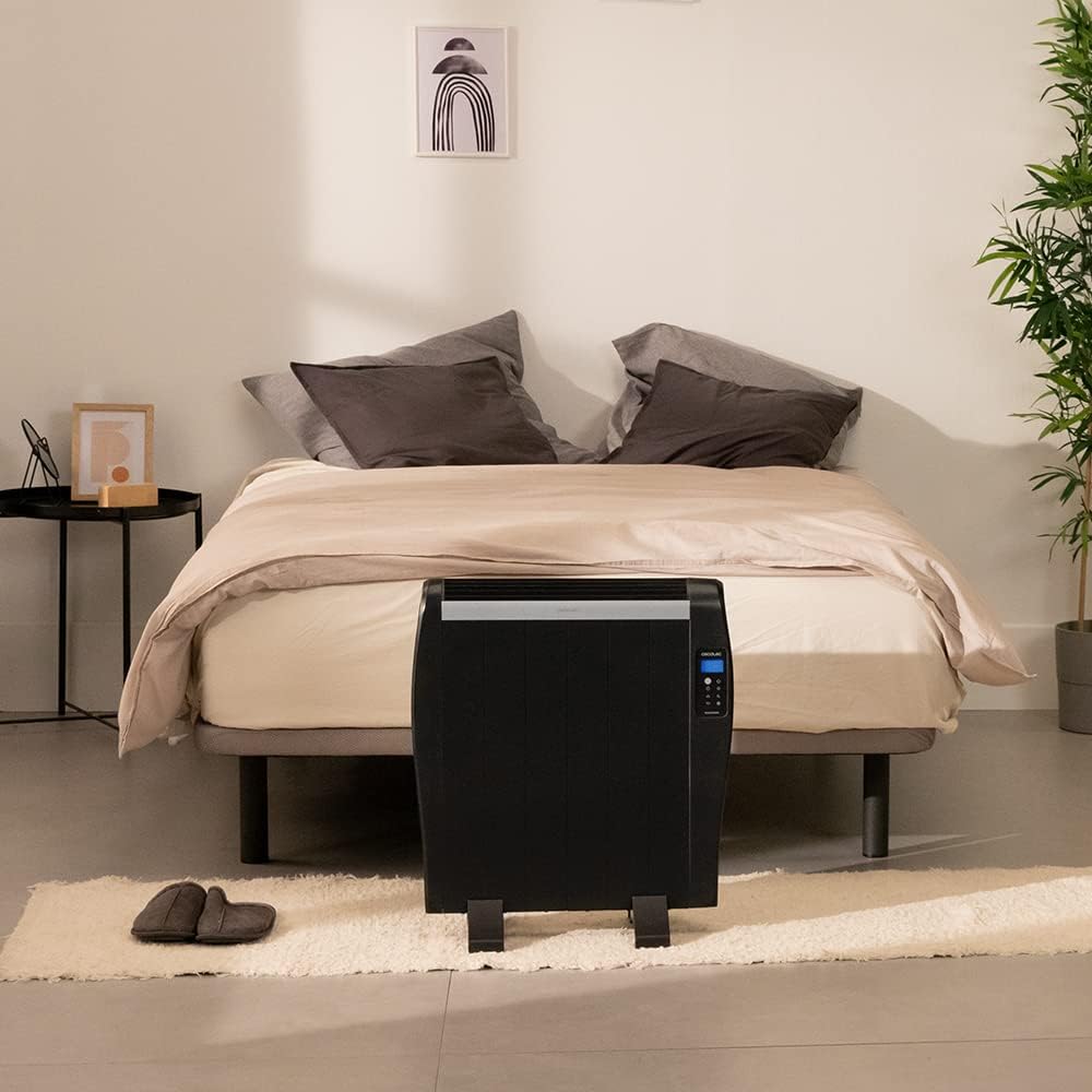 Cecotec Flachheizkrper mit Fernbedienung ReadyWarm 2500 Thermal. 1800 W, 12 Elemente aus Aluminium, LCD-Bildschirm, 3 Heizungsmodi, Timer, Slim Design, berhitzungsschutz Overprotect System
