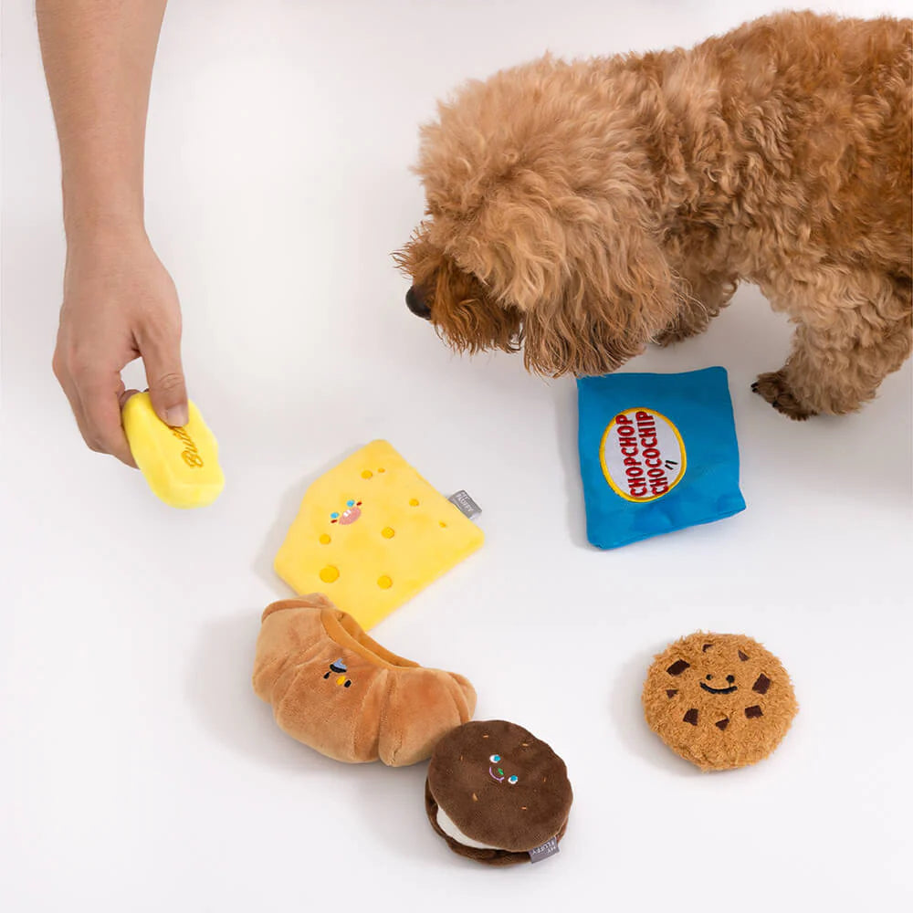 Quietschspa Hundespielzeug-Set – Interaktive Plüsch-Leckereien und Kaue-Spa