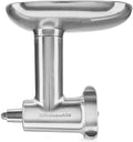 KitchenAid Zubehr - 5KSMMGA - Fleischwolf für Küchenmaschine - Mit Würstfüller - Gemüsezerkleinerer - Hackfleisch Zerkleinerer - Edelstahl