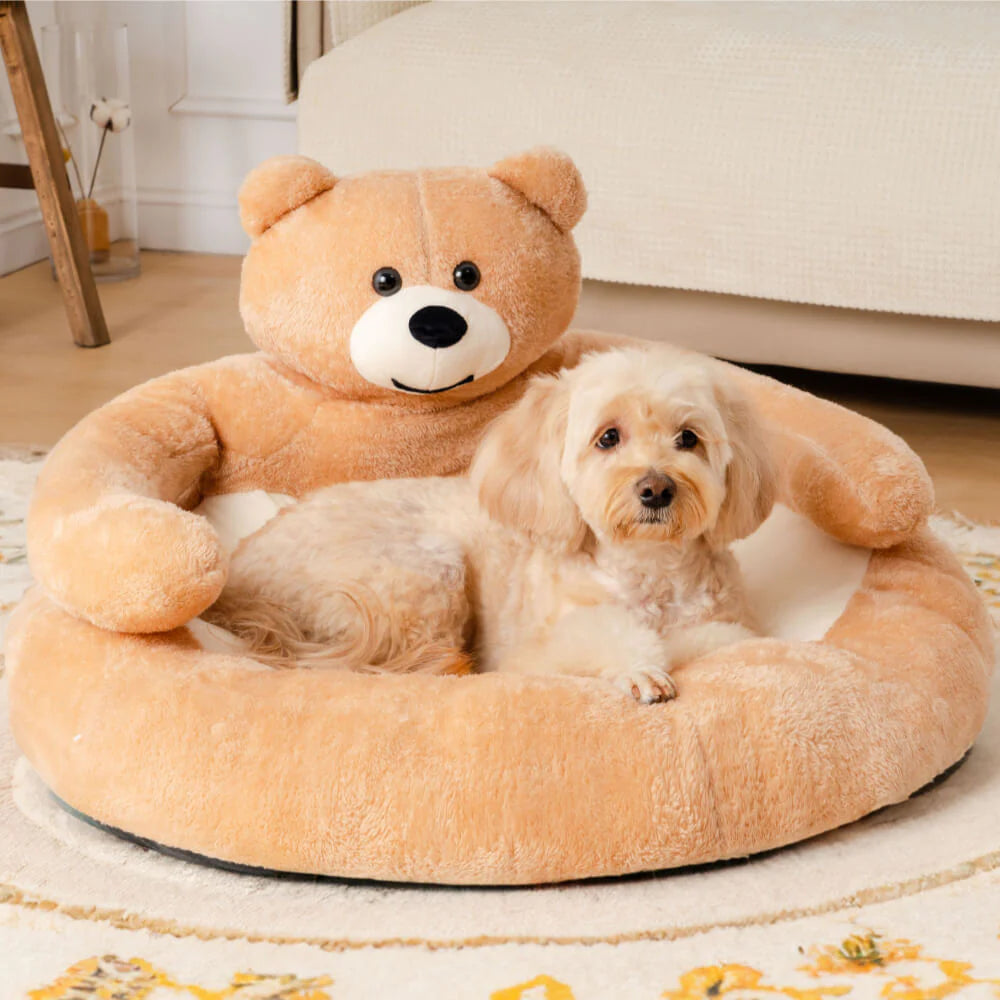 Sandy | Kuscheliges Hundebett in Teddyform