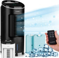 Klarstein Raffreddatore d'aria con Raffreddamento ad acqua, Raffrescatore Evaporativo Silenzioso 4-in-1, Umidificatore, Ventilatore e Modalità Notte, Raffrescatore Evaporativo Portatile 7L, 65W Air Cooler, Flusso d'aria di 330m³/h