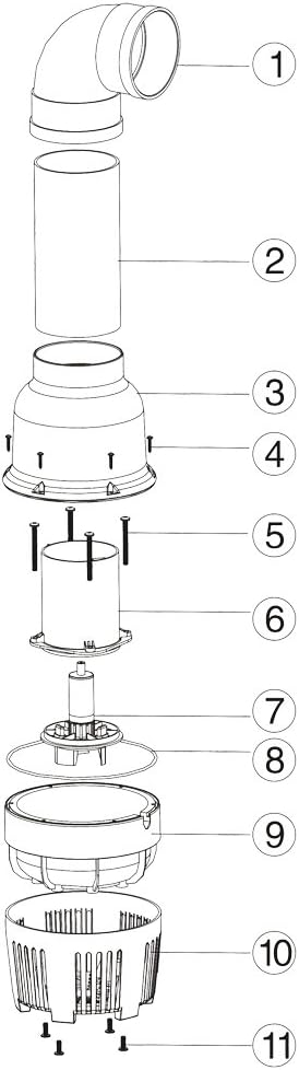 SunSun CEF-30000 Pompa per tubo 30.000 l/h / 200 W Pompa ad alta prestazione per laghetto, Pompa di circolazione con albero in ceramica, Pompa di ricircolo, Filtro per laghetto