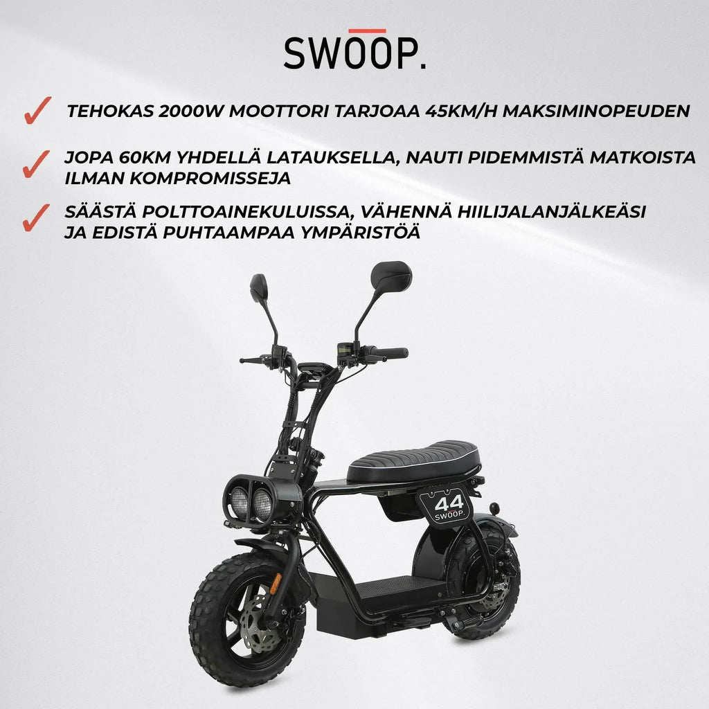 Monopattino elettrico Swoop Turbo 2000W nero