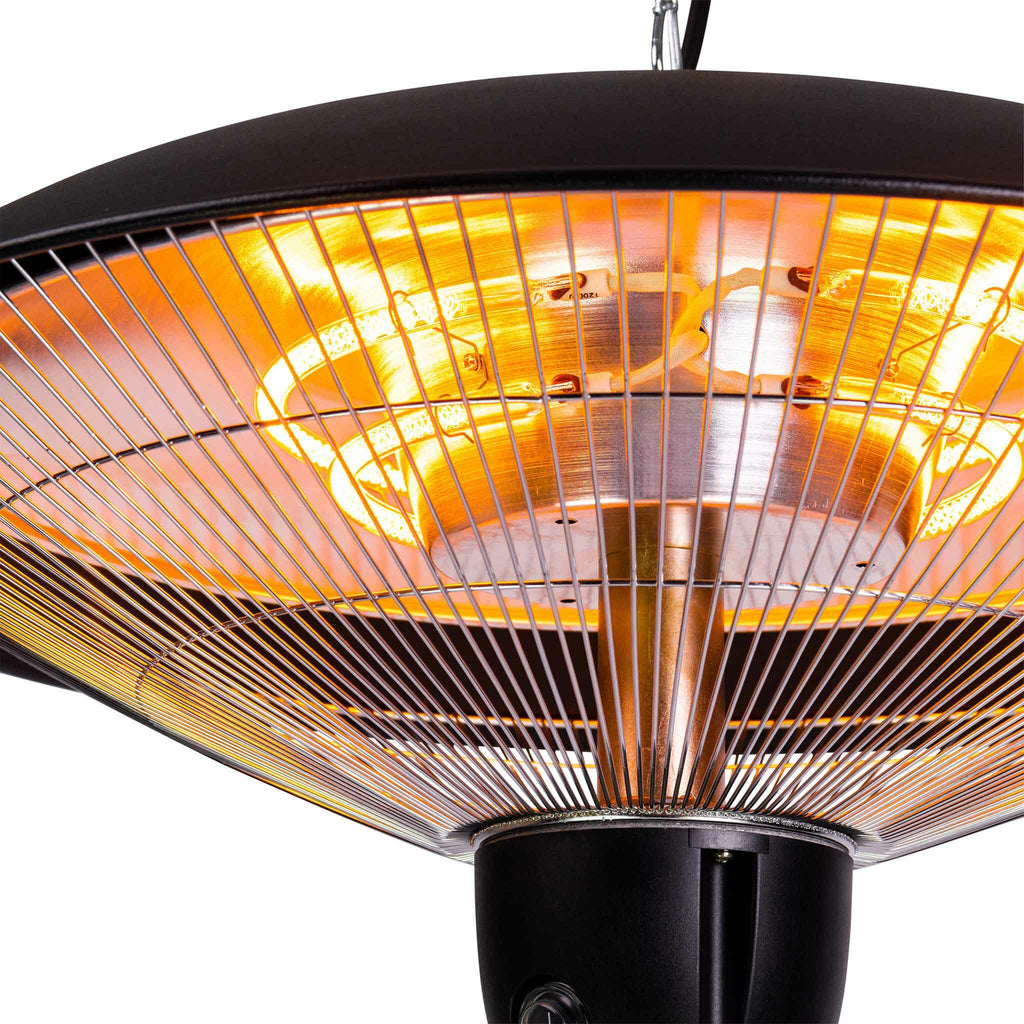 Fornorth Heizstrahler Riscaldatore da soffitto Deluxe 2000W telecomando, nero