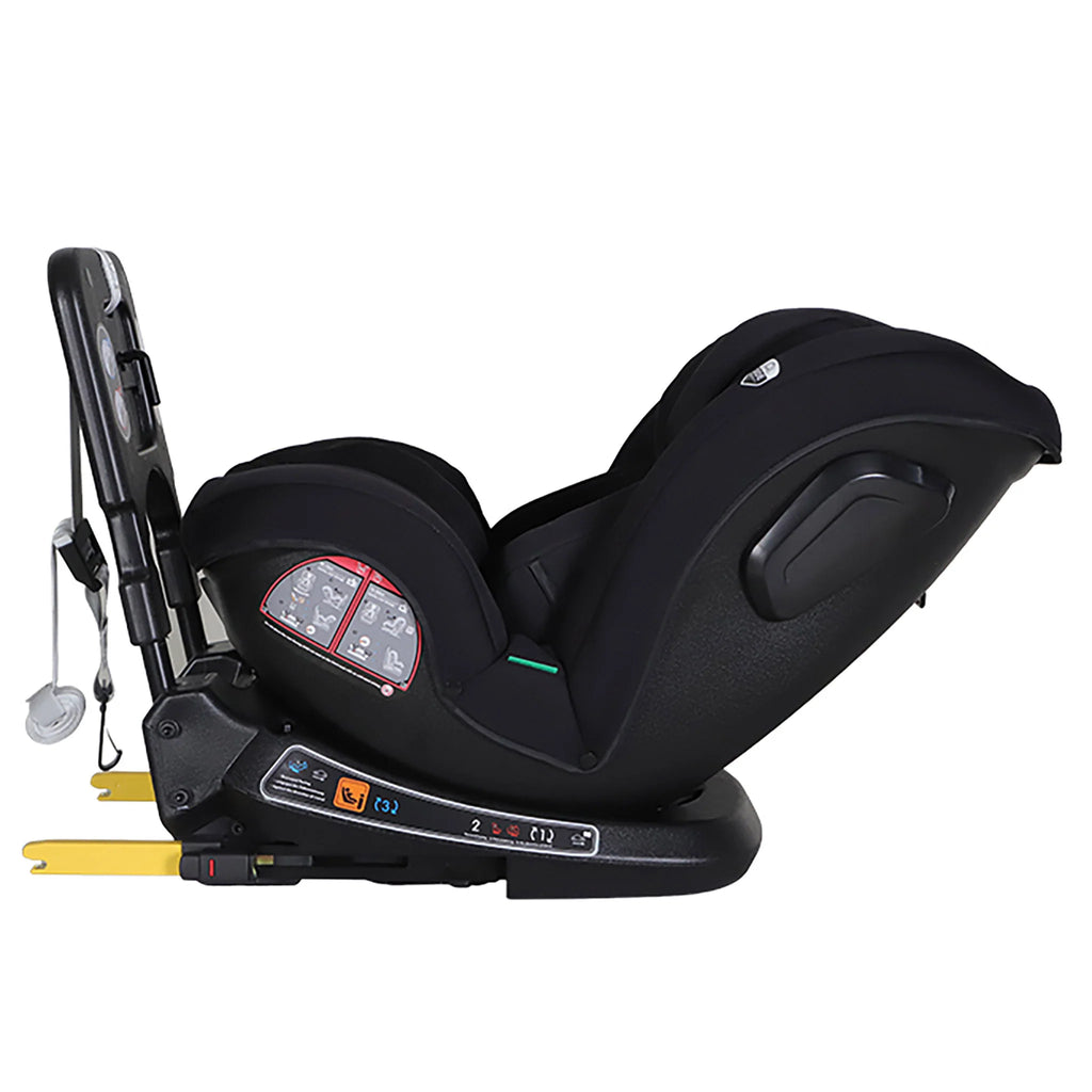 Kikid Seggiolino auto Premium 40-150cm i-Size 360 ISOFIX R129, nero