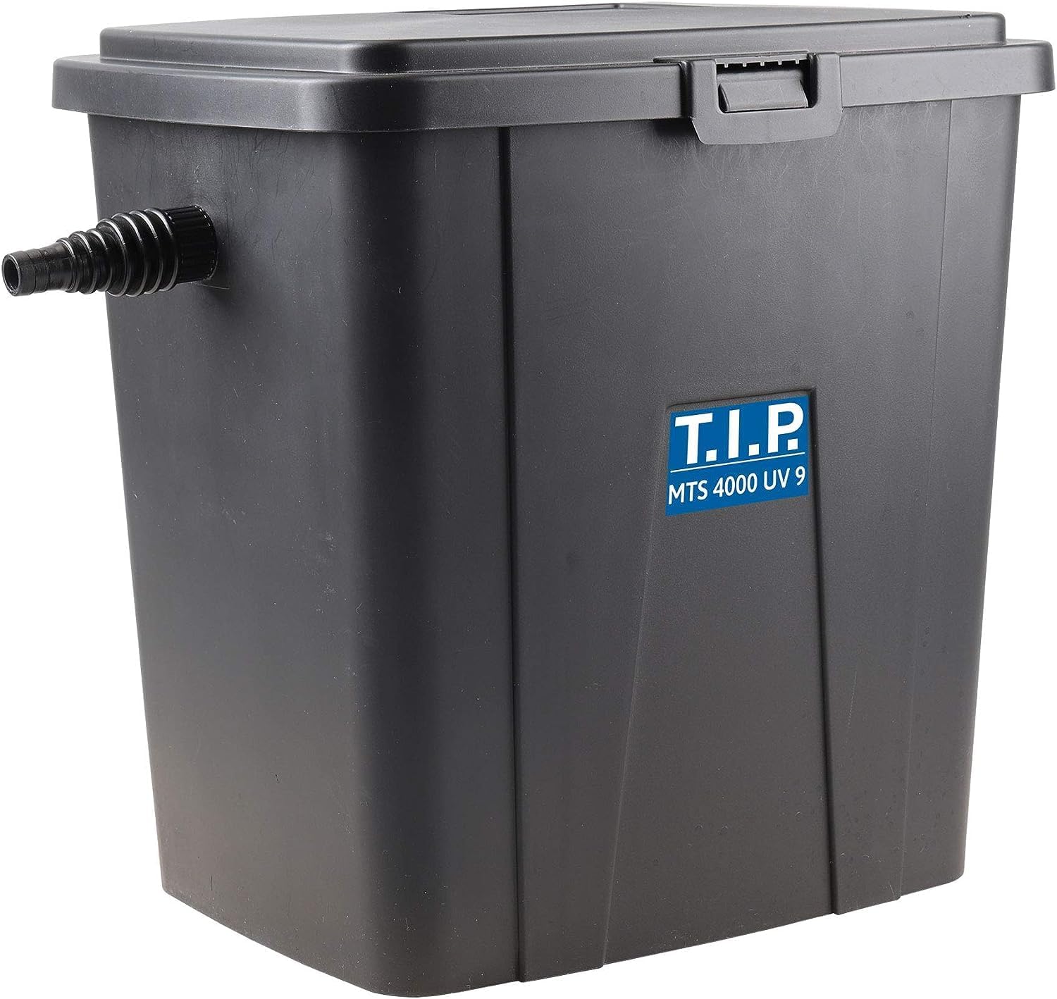 T.I.P. Teichfilter - Teichaußenfilter-Set (20.000 l Teichvolumen, Wet-and-Dry Technologie, UV-C 18 W, Filterbehälter 70 l, inkl. Pumpe, UV-C Strahler, Schläuche, Filtermaterial) WDF 20000 UV 18, 30285