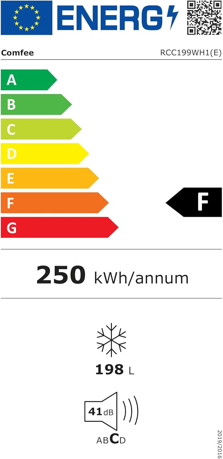 Comfee RCC100WH2(E) Congelatore a Pozzo/169 kWh/anno/85cm di altezza/99L/38dB/Bassa rumorosità/Tubo a D ad alta efficienza/Adatto a diversi scenari d'uso/Termostato regolabile/Bianco