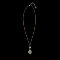 Collana con Ortensia Blu e Ciondolo - Fiori Delicati