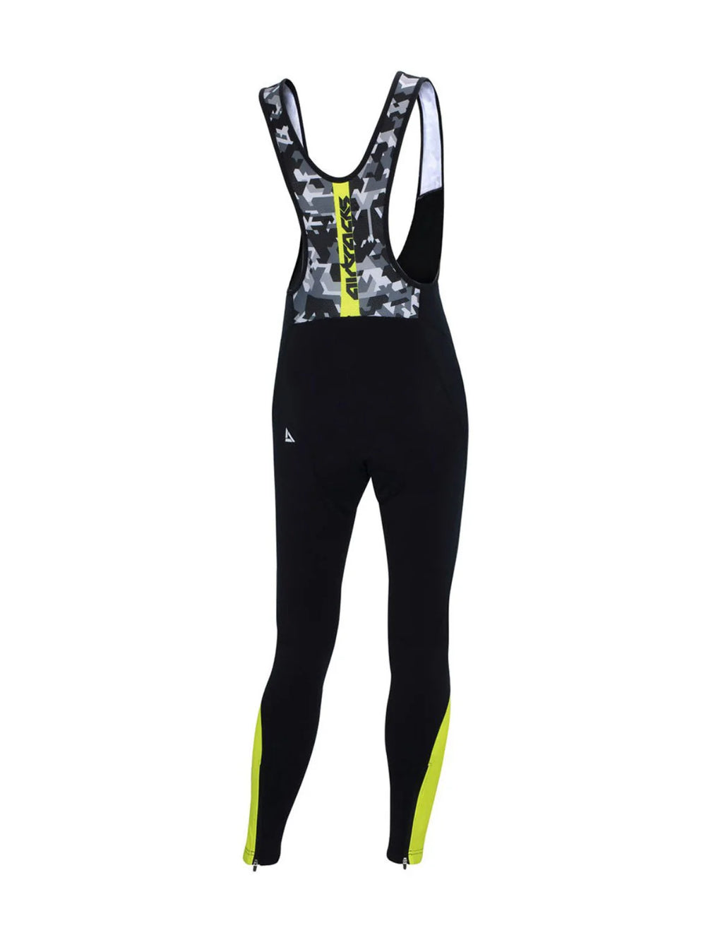 Herren Thermo Fahrradhose Lang Trgerhose Pro Team Schwarz Neon Wei