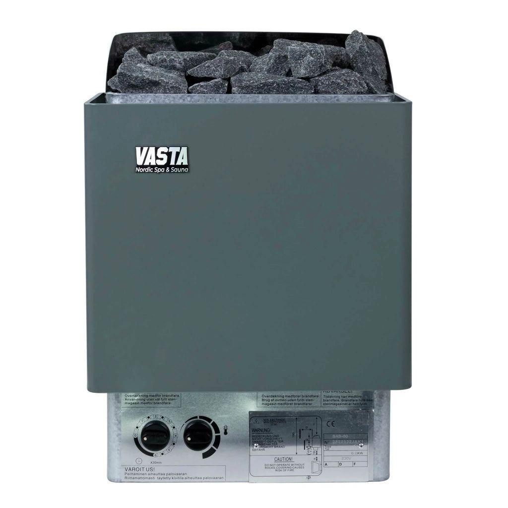 Vasta Saunaofen elektrisch Spark 6kw, feste regelung, 5-8m3