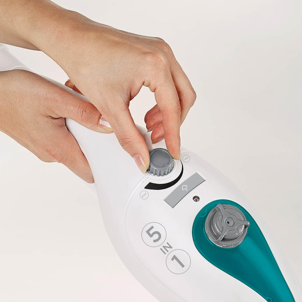 Polti PTEU0292 Vaporetto SV240 Scopa a vapore con pulitore a vapore integrato, uccide ed elimina il 99,9%* di virus, germi e batteri, Bianco/Verde