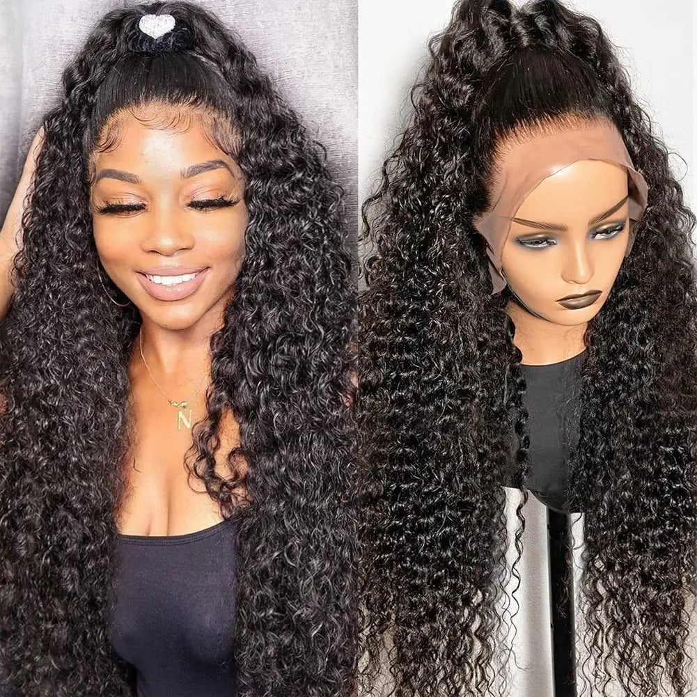 Parrucca frontale in pizzo con onde d'acqua in capelli veri – Look perfetto per donne nere