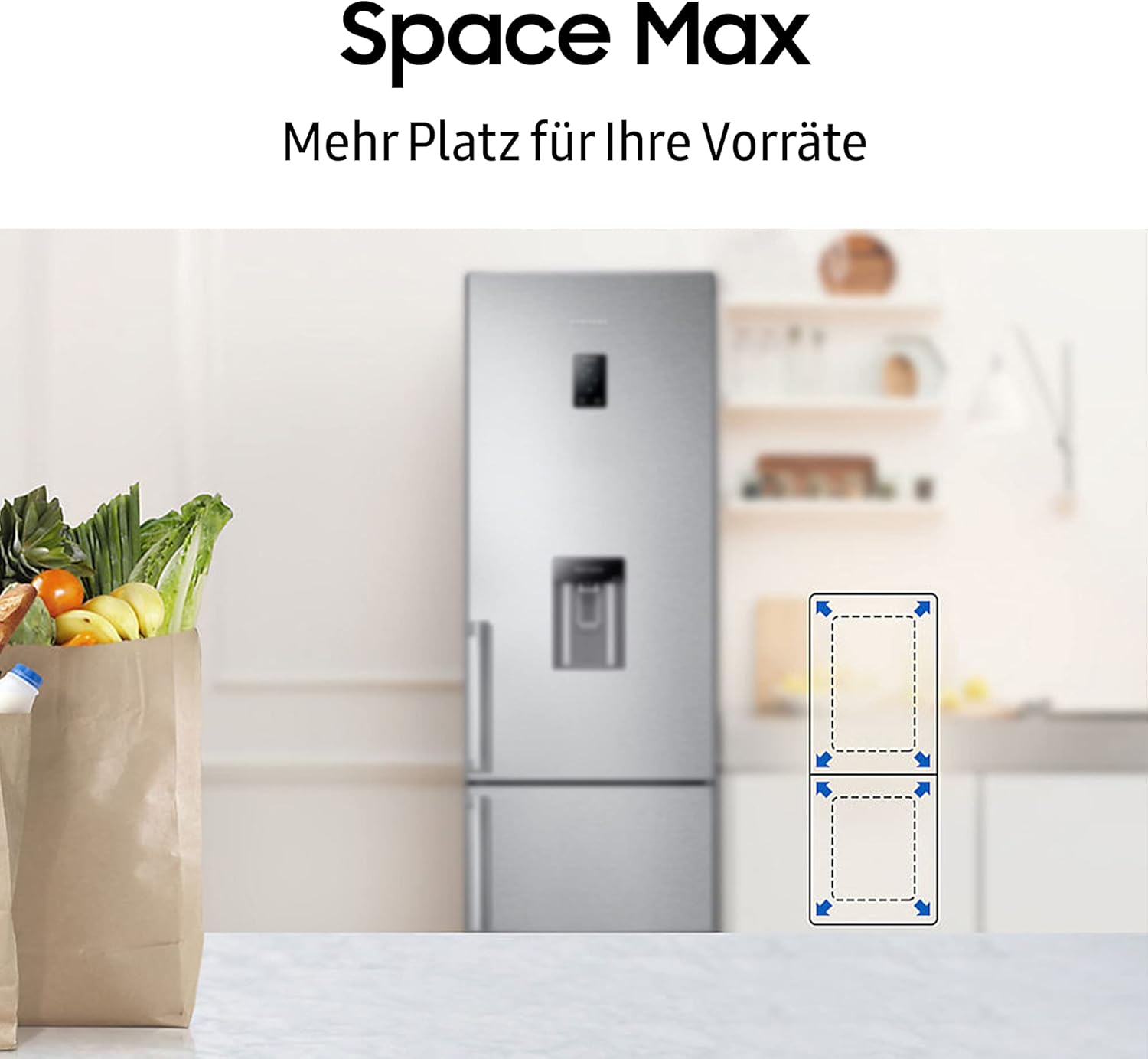 / RL38A7B5BS9/EG / Fridge and Freezer Combination / 203 cm Height.