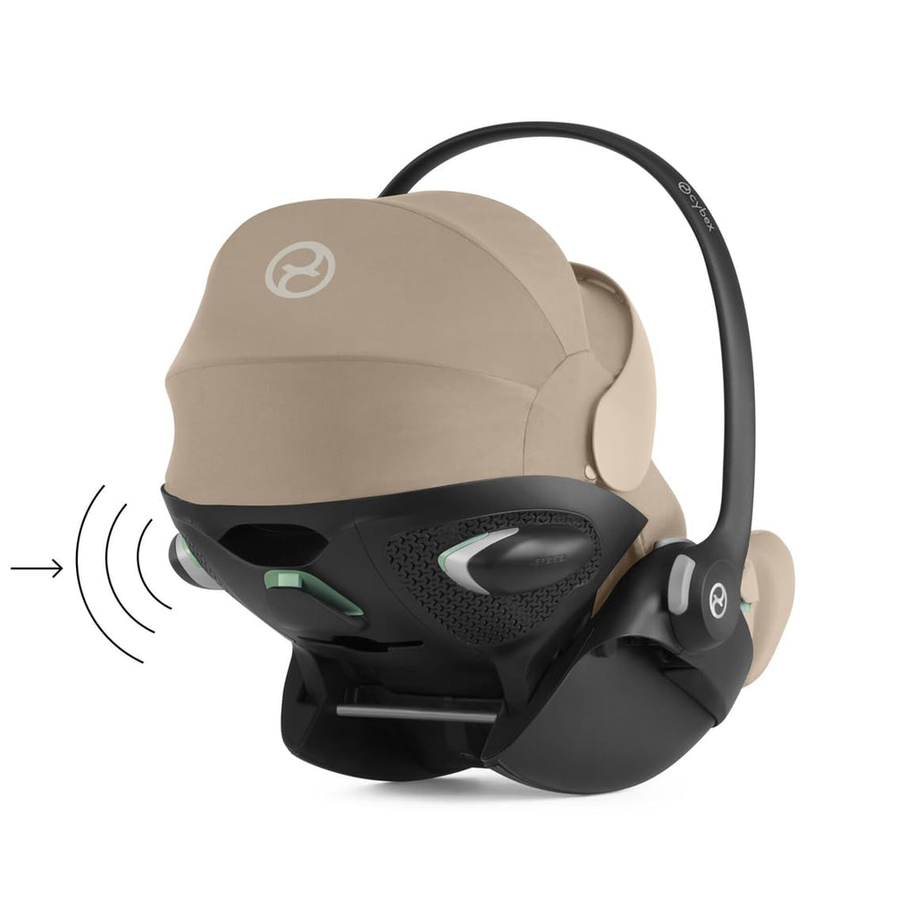 CYBEX Gold Seggiolino auto Cloud G i-Size Comfort, con riduttore per neonato, dalla nascita a circa 24 mesi, per bambini da 40 cm a 87 cm, max. 13 kg, Moon Black