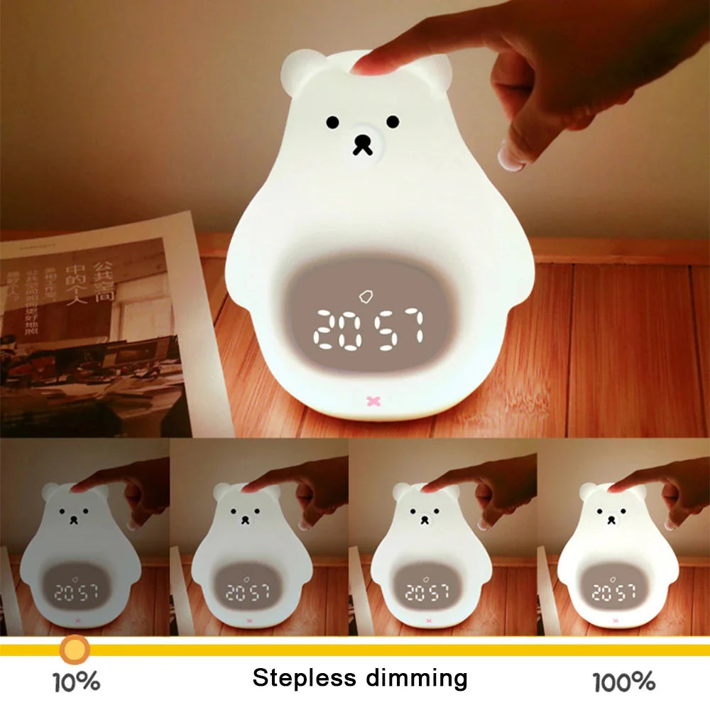 Bear Alarm - Sleep Trainer for Kids - Night Light Alarm Clock