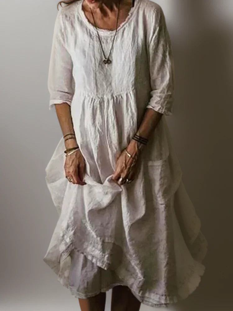 Rainey - Maxikleid mit lockerem Rundhalsausschnitt