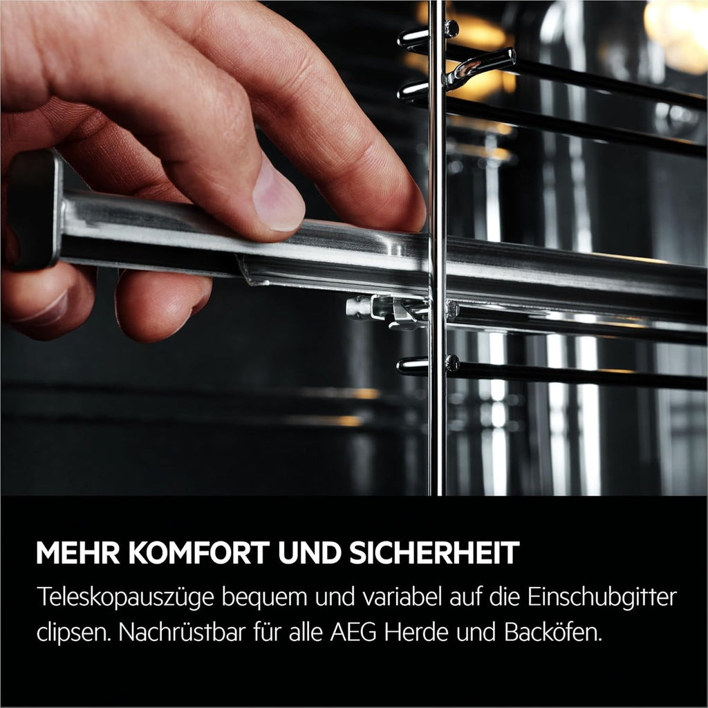 AEG Forno da incasso – Serie 5 AirFry: Risultati di cottura uniformi su 3 livelli – Pulizia Pirolitica – 25 Programmi automatici – Display touch LED – Riscaldamento rapido – Nero – BPE53516AB