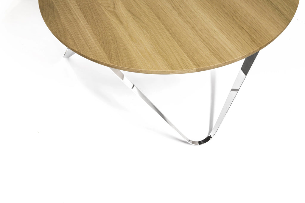 Couchtisch CHRONOS Eiche Edelstahl