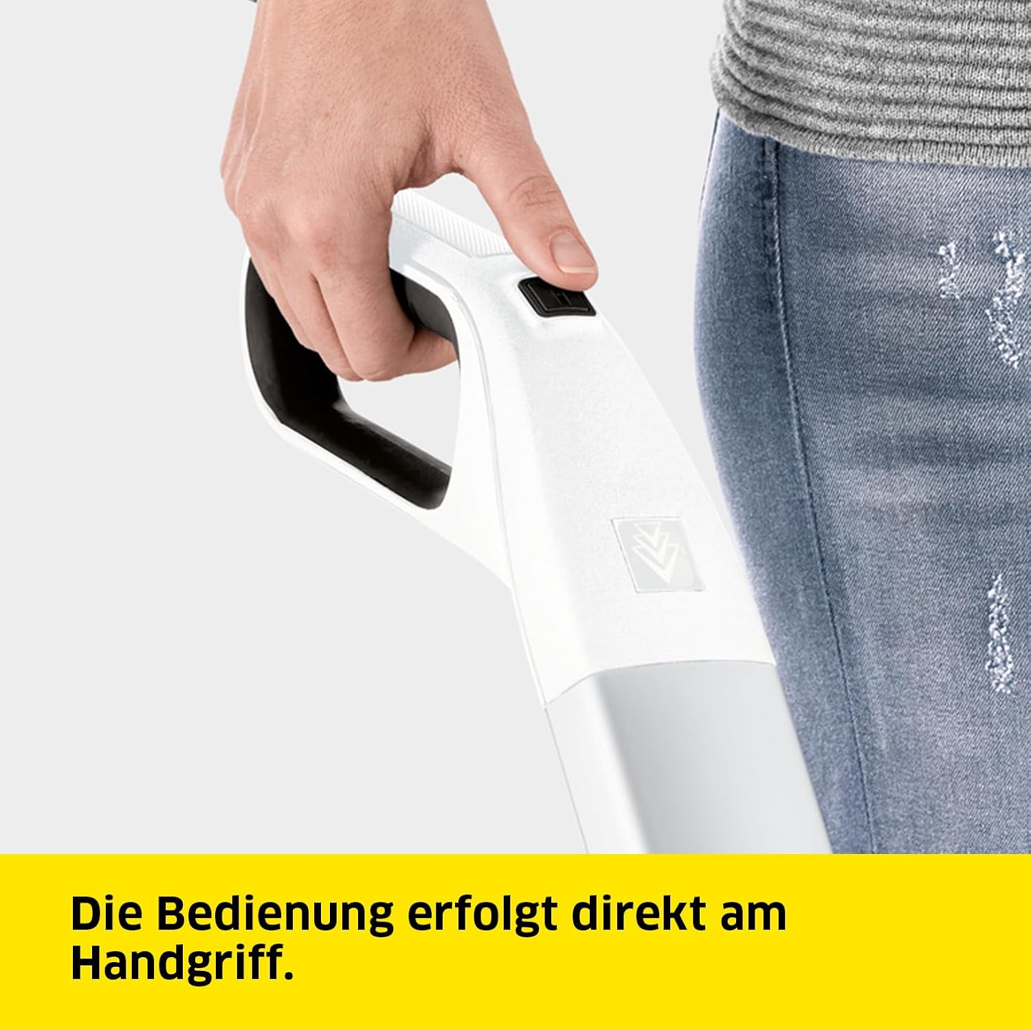 Kärcher Lavapavimenti elettrico EWM 2, lavapavimenti senza fili con 2 rulli in microfibra rotanti, durata della batteria: circa 20 min, capacità di superficie per carica della batteria: circa 60 m², bianco