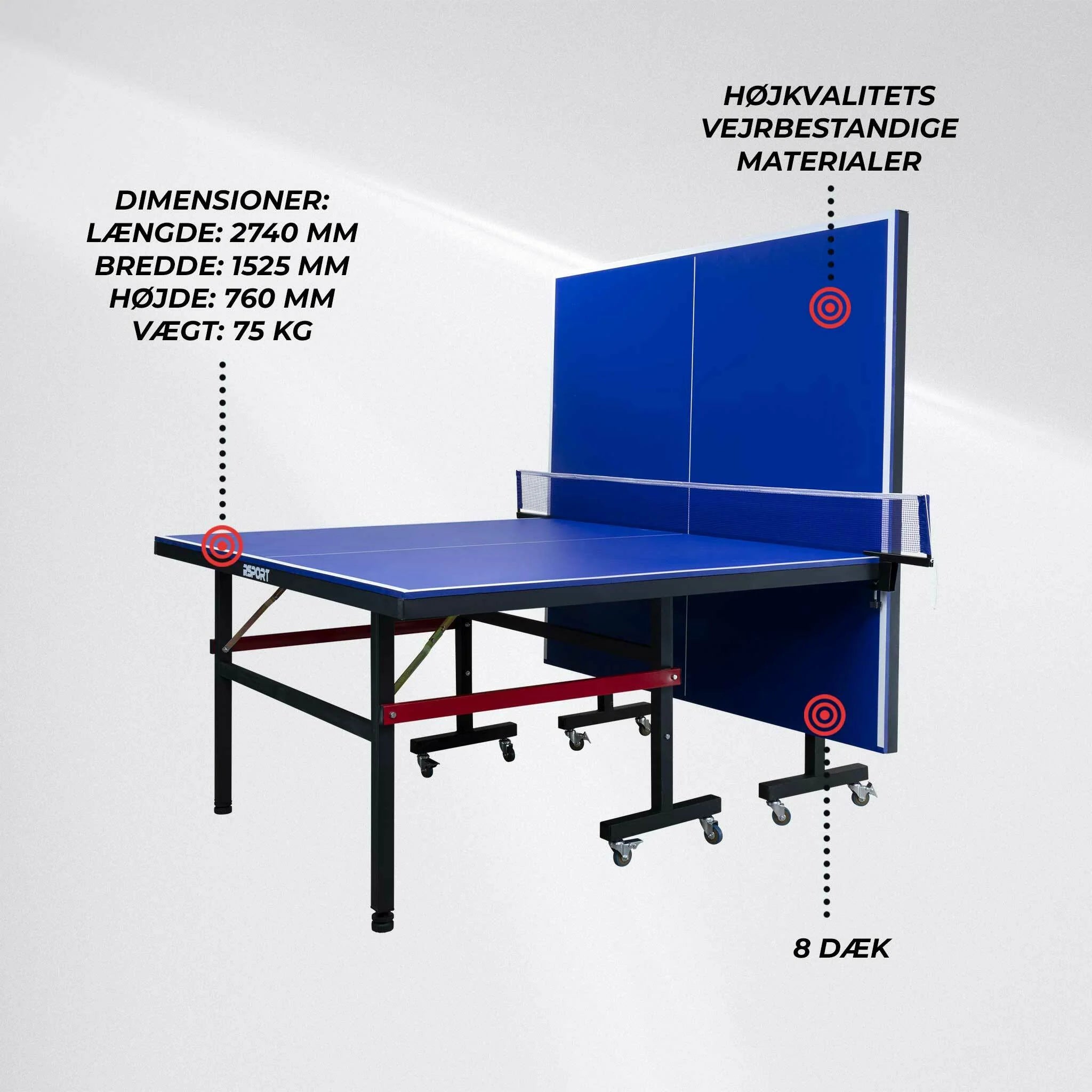 Tavolo da ping pong Prosport per esterni